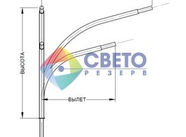 Кронштейны для уличных светильников К-10 металлические