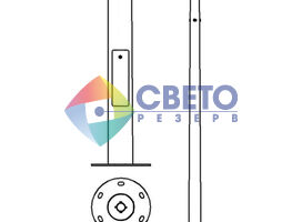 Опора освещения металлическая круглая силовая для автомагистралей от производителя.